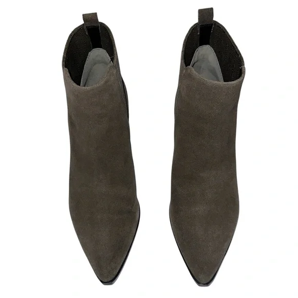 Marc Fisher Dark Gray Suede Yolli Bootie - Picture 5 of 9